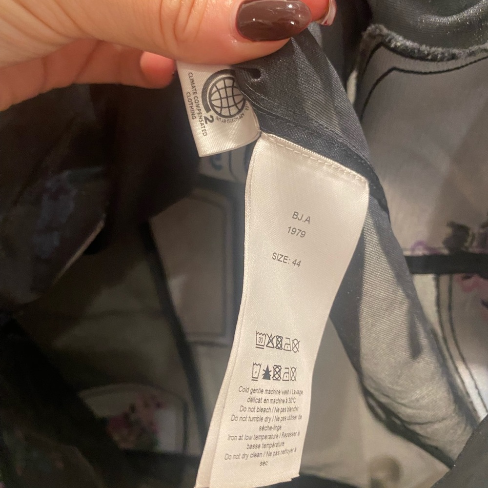 Ganni Organza Floral Embroidered Organza Top - Picture 5 of 6